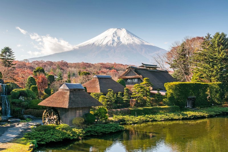Oshino Hakkai Japan & Fuji