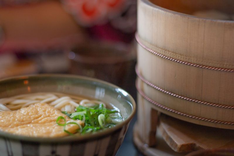 Evening Food Tour Of Kyoto’s Pontocho & Gion Shirakawa - Close Up Of Katsune Udon Noodles Bowl, Kyoto, Japan
