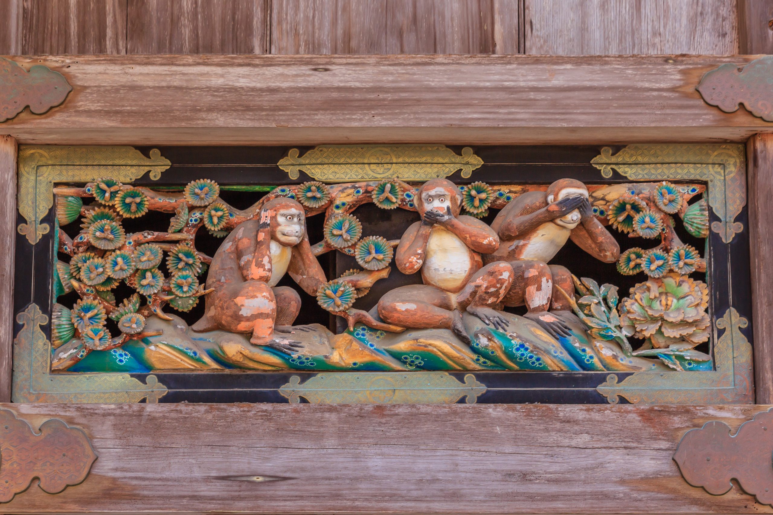 Three Wise Monkeys At Toshogu Shrine